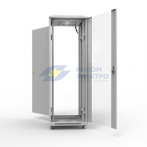 Шкаф напольный 19дюйм Standart 42U 800х800мм передняя дверь стекло задняя дверь металл RAL7035 Rexant 04-2308 фото 2