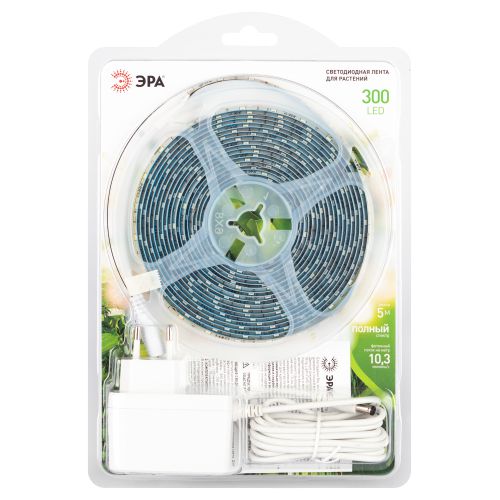 Лента светодиодная FITO-Strip Light-Rа90-300LED-5m-12V-IP65 5м IP65 для растений полноспектральная с адаптером 12В Эра Б0064591 фото 3 Лента светодиодная FITO-Strip Light-Rа90-300LED-5m-12V-IP65 5м IP65 для растений полноспектральная с адаптером 12В Эра Б0064591 фото 3