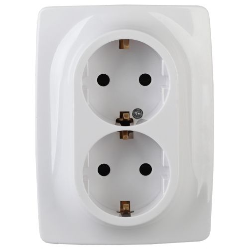 Розетка 2-м СП Эра12 12-2006-01 16А IP20 250В 2х2P+E Schuko без лапок бел. Эра Б0038808 Розетка 2-м СП Эра12 12-2006-01 16А IP20 250В 2х2P+E Schuko без лапок бел. Эра Б0038808
