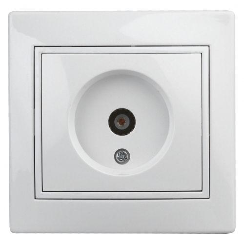 Розетка телевизионная одиночная TV СП Plano 1-301-01 IP20 бел. Intro Б0027617 Розетка телевизионная одиночная TV СП Plano 1-301-01 IP20 бел. Intro Б0027617