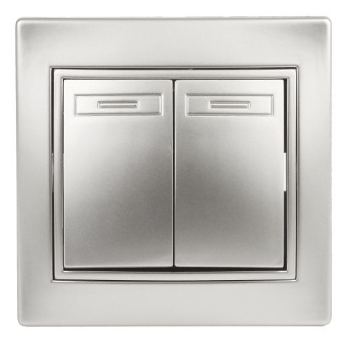 Переключатель 2-кл. СП Plano 1-107-03 10А 250В IP20 алюм. Intro Б0053806 Переключатель 2-кл. СП Plano 1-107-03 10А 250В IP20 алюм. Intro Б0053806