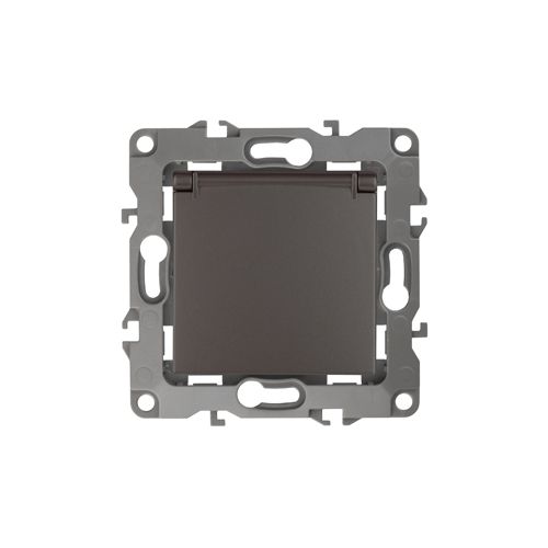 Розетка 1-м СП Эра12 12-2103-13 16А IP20 16AX 250В 2P+E Schuko защ. шторки с крышкой механизм бронз. Эра Б0019328 фото 2 Розетка 1-м СП Эра12 12-2103-13 16А IP20 16AX 250В 2P+E Schuko защ. шторки с крышкой механизм бронз. Эра Б0019328 фото 2