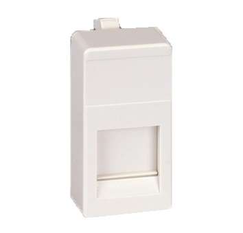 Адаптер на 1 RJ45(12) коннектор узкий шторка Simon27 бел. 27087-34 Адаптер на 1 RJ45(12) коннектор узкий шторка Simon27 бел. 27087-34