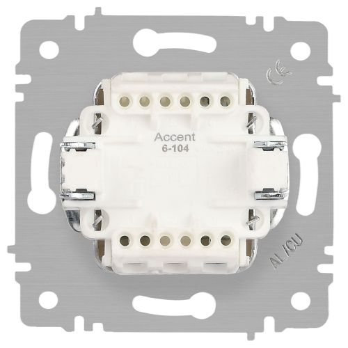 Выключатель 2-кл. СП Accent 6-104-04 10А IP20 250В AL/CU шампань Intro Б0063486 фото 4 Выключатель 2-кл. СП Accent 6-104-04 10А IP20 250В AL/CU шампань Intro Б0063486 фото 4