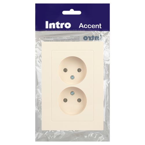 Розетка 2-м СП Accent 6-204-02 16А IP20 250В 2P AL/CU сл. кость Intro Б0063474 фото 2 Розетка 2-м СП Accent 6-204-02 16А IP20 250В 2P AL/CU сл. кость Intro Б0063474 фото 2