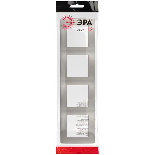 Рамка 4-м Эра12 12-5004-16 титан Эра Б0065741 фото 2 Рамка 4-м Эра12 12-5004-16 титан Эра Б0065741 фото 2