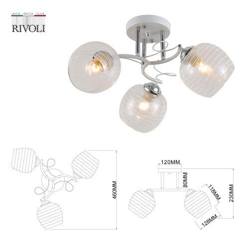 Люстра Estefany 9131-303 3хE27 40Вт модерн Rivoli Б0054741 фото 2 Люстра Estefany 9131-303 3хE27 40Вт модерн Rivoli Б0054741 фото 2