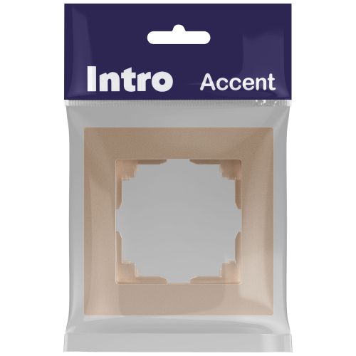 Рамка 1-м СП Accent 6-501-04 шампань Intro Б0063746 фото 2 Рамка 1-м СП Accent 6-501-04 шампань Intro Б0063746 фото 2