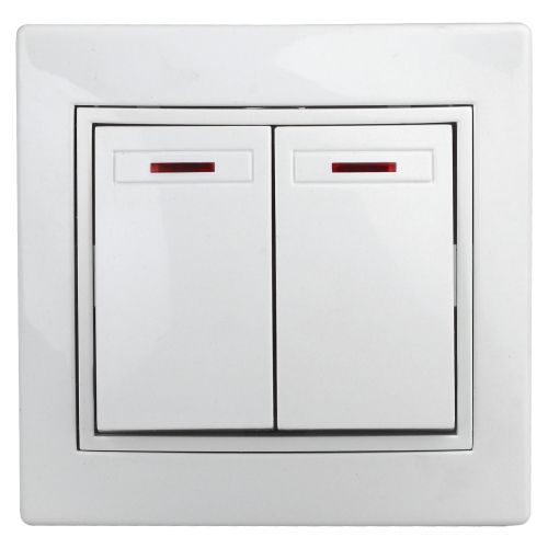 Выключатель 2-кл. СП Plano 10А IP20 1Э-105-01 250В с подсветкой бел. Intro Б0038826 Выключатель 2-кл. СП Plano 10А IP20 1Э-105-01 250В с подсветкой бел. Intro Б0038826