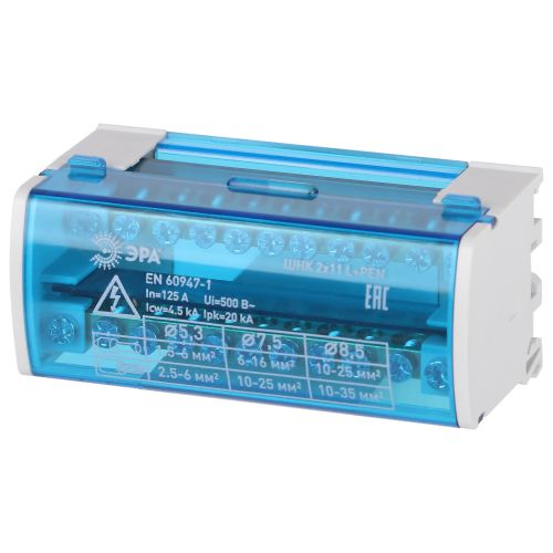 Шина на DIN-рейку в корпусе кросс-модуль ШНК 2х11 L+PEN Эра Б0062830 Шина на DIN-рейку в корпусе кросс-модуль ШНК 2х11 L+PEN Эра Б0062830