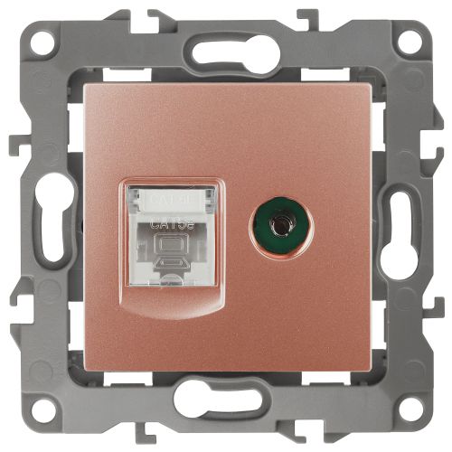 Розетка компьютерная + телевизионная Эра12 12-3110-14 RJ45 + TV IP20 медь Эра Б0027449 Розетка компьютерная + телевизионная Эра12 12-3110-14 RJ45 + TV IP20 медь Эра Б0027449