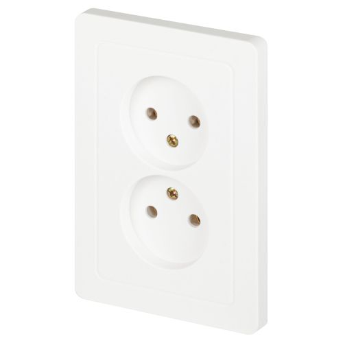 Розетка 2-м СП Style 7-204-01 16А IP20 250В 2х2P без заземл. бел. Intro Б0060641 фото 3 Розетка 2-м СП Style 7-204-01 16А IP20 250В 2х2P без заземл. бел. Intro Б0060641 фото 3