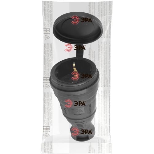 Разъем прямой 16А IP44 с заземл. каучук. черн. R8-B-IP44 Эра Б0044541 фото 2 Разъем прямой 16А IP44 с заземл. каучук. черн. R8-B-IP44 Эра Б0044541 фото 2