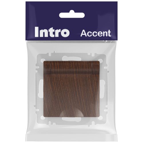 Розетка 1-м СП Accent 6-203-10 16А IP20 250В 2P+E Schuko с крышкой AL/CU венге Intro Б0063454 фото 2 Розетка 1-м СП Accent 6-203-10 16А IP20 250В 2P+E Schuko с крышкой AL/CU венге Intro Б0063454 фото 2