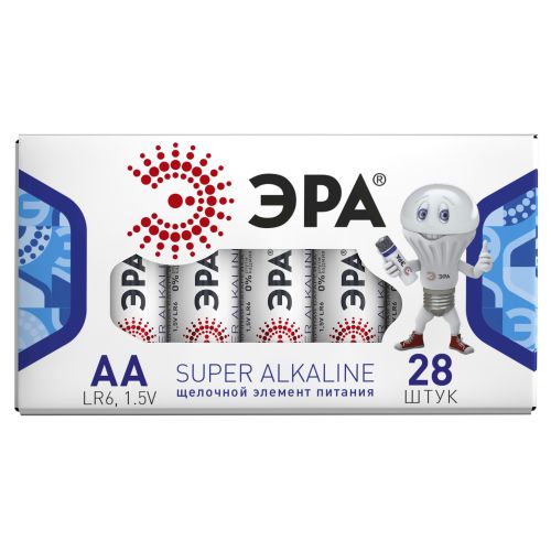 Элемент питания алкалиновый AA/LR6 LR6-28 box (уп.28шт) Эра Б0002910 фото 2 Элемент питания алкалиновый AA/LR6 LR6-28 box (уп.28шт) Эра Б0002910 фото 2