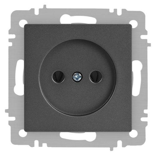 Розетка 1-м СП Accent 6-201-07 16А IP20 250В 2P графит Intro Б0063669 Розетка 1-м СП Accent 6-201-07 16А IP20 250В 2P графит Intro Б0063669