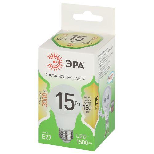 Лампа светодиодная GREEN LINE A60-15W-830-E27 GL 15Вт груша 3000К свет тепл. E27 Эра Б0067112 фото 2 Лампа светодиодная GREEN LINE A60-15W-830-E27 GL 15Вт груша 3000К свет тепл. E27 Эра Б0067112 фото 2