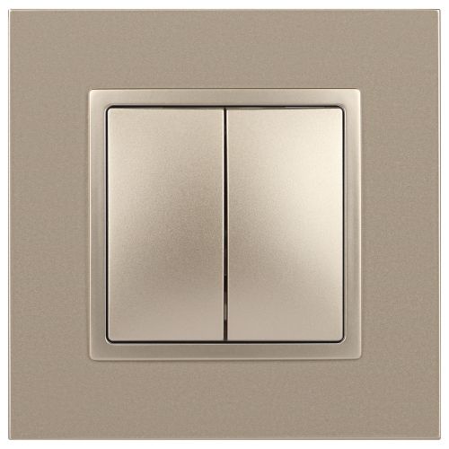 Выключатель 2-кл. СП Elegance 14-1104-04 10А IP20 250В 10AX механизм шампань Эра Б0034233 фото 3 Выключатель 2-кл. СП Elegance 14-1104-04 10А IP20 250В 10AX механизм шампань Эра Б0034233 фото 3