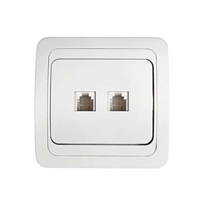Розетка компьютерная 2-м СП Classico RJ45 бел. 2136 IN HOME 4690612018300 Розетка компьютерная 2-м СП Classico RJ45 бел. 2136 IN HOME 4690612018300
