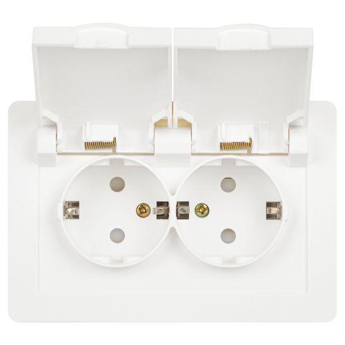 Розетка 1-м СП Style 7-207-01 16А IP20 250В 2P+E Schuko защ. шторки с крышкой бел. Intro Б0060643 фото 4 Розетка 1-м СП Style 7-207-01 16А IP20 250В 2P+E Schuko защ. шторки с крышкой бел. Intro Б0060643 фото 4
