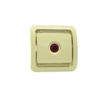 Розетка телевизионная проходная TV 1-м СП Mimoza без вставки крем. Makel 32007 Розетка телевизионная проходная TV 1-м СП Mimoza без вставки крем. Makel 32007