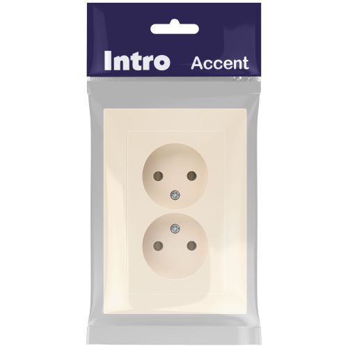 Розетка 2-м СП Accent 6-204-02 16А IP20 250В 2P AL/CU сл. кость Intro Б0063474 фото 3 Розетка 2-м СП Accent 6-204-02 16А IP20 250В 2P AL/CU сл. кость Intro Б0063474 фото 3