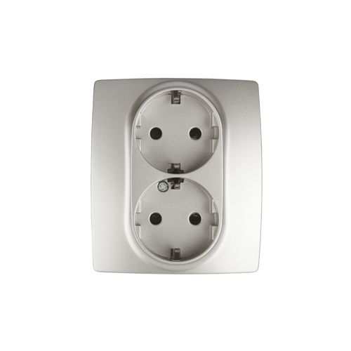 Розетка 2-м СП Эра12 12-2104-15 16А IP20 16AX 250В 2х2P+E Schuko защ. шторки перламутр. Эра Б0019334 Розетка 2-м СП Эра12 12-2104-15 16А IP20 16AX 250В 2х2P+E Schuko защ. шторки перламутр. Эра Б0019334
