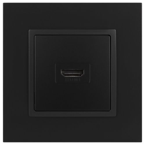 Розетка 14-3114-05 HDMI Elegance антрацит ЭРА Б0034336 фото 4 Розетка 14-3114-05 HDMI Elegance антрацит ЭРА Б0034336 фото 4
