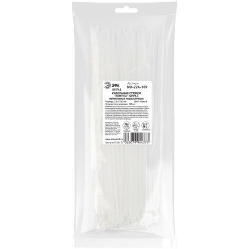 Хомут кабельный Simple 3.6х150 бел. NO-224-189 (уп.100шт) Эра Б0066021 Хомут кабельный Simple 3.6х150 бел. NO-224-189 (уп.100шт) Эра Б0066021