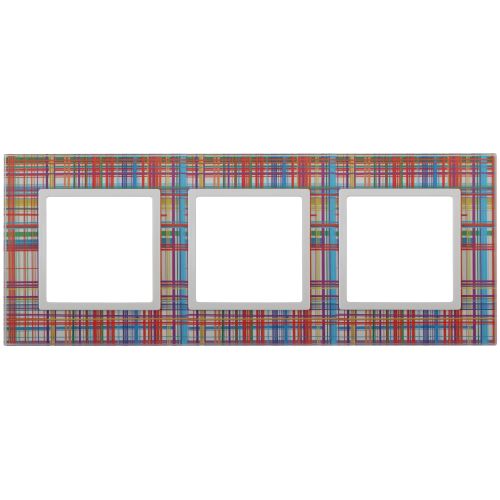 Рамка 3-м 14-5103-00 стекло Elegance прозрачный+бел. ЭРА Б0034505 Рамка 3-м 14-5103-00 стекло Elegance прозрачный+бел. ЭРА Б0034505