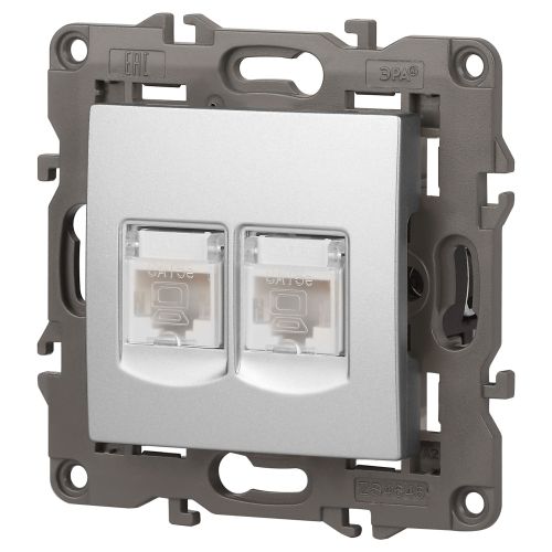 Розетка компьютерная 2-м Elegance 14-3108-03 RJ45 IP20 механизм алюм. Эра Б0034310 фото 4 Розетка компьютерная 2-м Elegance 14-3108-03 RJ45 IP20 механизм алюм. Эра Б0034310 фото 4