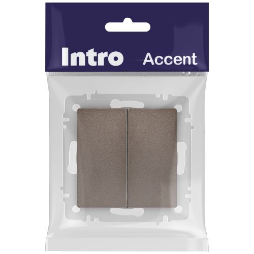 Выключатель 2-кл. СП Accent 6-104-08 10А IP20 250В AL/CU бронза Intro Б0063497 фото 2 Выключатель 2-кл. СП Accent 6-104-08 10А IP20 250В AL/CU бронза Intro Б0063497 фото 2