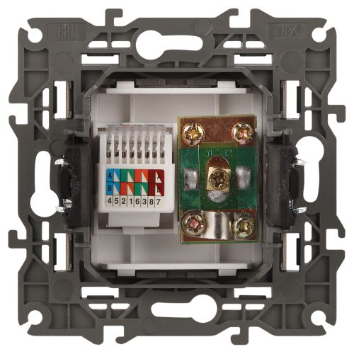 Розетка компьютерная + телевизионная 2-м Elegance 14-3110-04 RJ45 + TV IP20 механизм шампань Эра Б0034317 фото 4 Розетка компьютерная + телевизионная 2-м Elegance 14-3110-04 RJ45 + TV IP20 механизм шампань Эра Б0034317 фото 4
