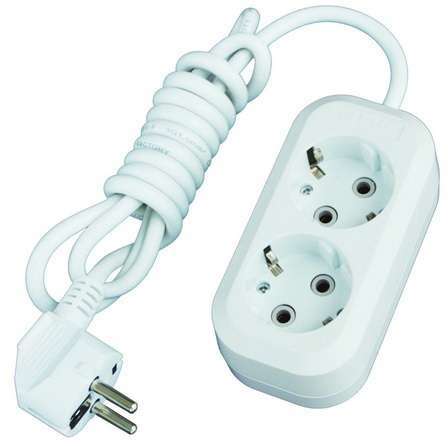 Удлинитель 2х2м с заземл. 16А IP20 Е-302 ПВС 3х1 АБС-пластик UNIVersal 9631972 Удлинитель 2х2м с заземл. 16А IP20 Е-302 ПВС 3х1 АБС-пластик UNIVersal 9631972