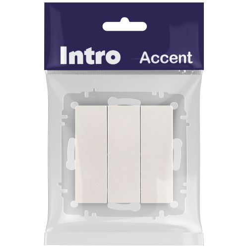 Выключатель 3-кл. СП Accent 6-106-06 10А IP20 250В AL/CU перламутр. Intro Б0063542 фото 2 Выключатель 3-кл. СП Accent 6-106-06 10А IP20 250В AL/CU перламутр. Intro Б0063542 фото 2