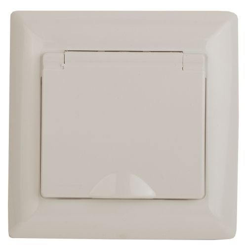 Розетка 1-м СП Solo 4-203-02 16А 250В IP20 2P+E Schuko с заземл. защ. крышка слон. кость Intro Б0053658 Розетка 1-м СП Solo 4-203-02 16А 250В IP20 2P+E Schuko с заземл. защ. крышка слон. кость Intro Б0053658