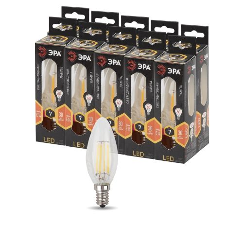 Лампа светодиодная филаментная F-LED B35-7w-827-E14 Эра Б0027942 фото 4 Лампа светодиодная филаментная F-LED B35-7w-827-E14 Эра Б0027942 фото 4