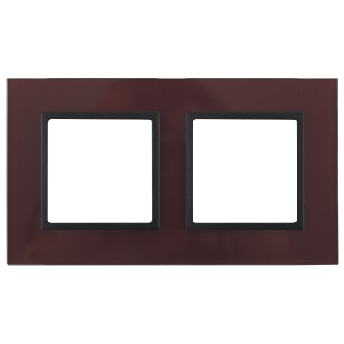 Рамка 2-м 14-5102-25 стекло Elegance бордо+антрацит ЭРА Б0034497 Рамка 2-м 14-5102-25 стекло Elegance бордо+антрацит ЭРА Б0034497