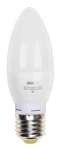 Лампа светодиодная PLED-ECO 5Вт C37 свеча 4000К нейтр. бел. E27 400лм 230В JazzWay 2855329A Лампа светодиодная PLED-ECO 5Вт C37 свеча 4000К нейтр. бел. E27 400лм 230В JazzWay 2855329A