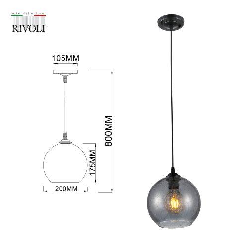 Светильник подвесной (подвес) Estera 9128-201 1хE27 60Вт модерн потолочный Rivoli Б0053418 фото 2 Светильник подвесной (подвес) Estera 9128-201 1хE27 60Вт модерн потолочный Rivoli Б0053418 фото 2