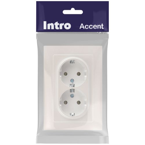 Розетка 2-м СП Accent 6-205-06 16А IP20 250В 2P+E Schuko AL/CU перламутр. Intro Б0063495 фото 2 Розетка 2-м СП Accent 6-205-06 16А IP20 250В 2P+E Schuko AL/CU перламутр. Intro Б0063495 фото 2