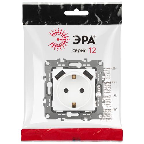 Розетка Эра12 12-4109-01М 16А 250В 2P+E с 2xUSB 5В-3А защ. шторки бел. матов. Эра Б0065728 фото 2 Розетка Эра12 12-4109-01М 16А 250В 2P+E с 2xUSB 5В-3А защ. шторки бел. матов. Эра Б0065728 фото 2
