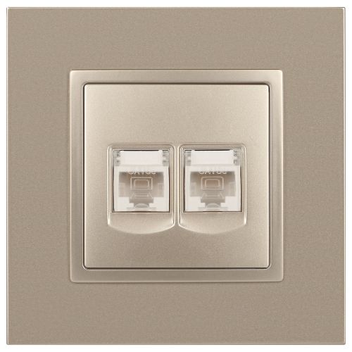 Розетка компьютерная 2-м Elegance 14-3108-04 RJ45 IP20 механизм шампань Эра Б0034311 фото 4 Розетка компьютерная 2-м Elegance 14-3108-04 RJ45 IP20 механизм шампань Эра Б0034311 фото 4