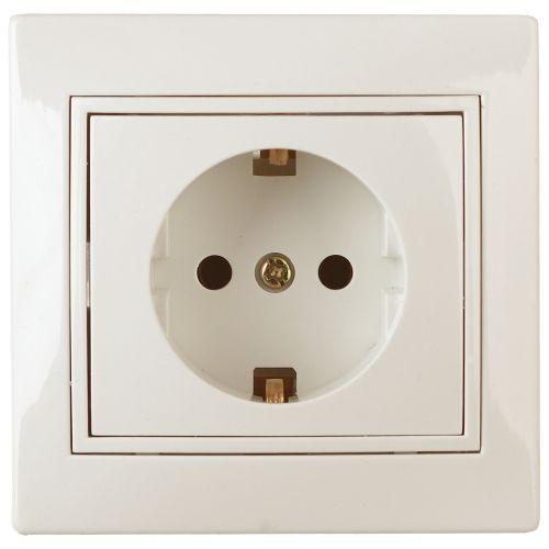 Розетка 1-м СП Plano 1-202-02 16А IP20 250В 2P+E Schuko сл. кость Intro Б0053876 Розетка 1-м СП Plano 1-202-02 16А IP20 250В 2P+E Schuko сл. кость Intro Б0053876