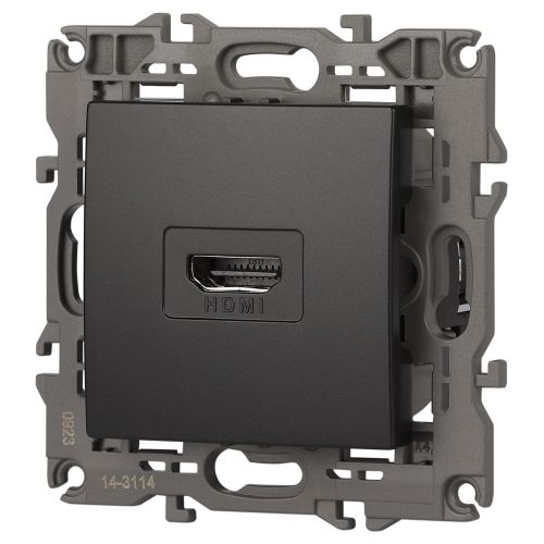 Розетка 14-3114-05 HDMI Elegance антрацит ЭРА Б0034336 фото 6 Розетка 14-3114-05 HDMI Elegance антрацит ЭРА Б0034336 фото 6