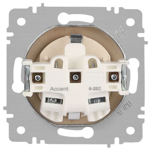 Розетка 1-м СП Accent 6-202-03 16А IP20 250В 2P+E Schuko алюм. Intro Б0063686 фото 4 Розетка 1-м СП Accent 6-202-03 16А IP20 250В 2P+E Schuko алюм. Intro Б0063686 фото 4