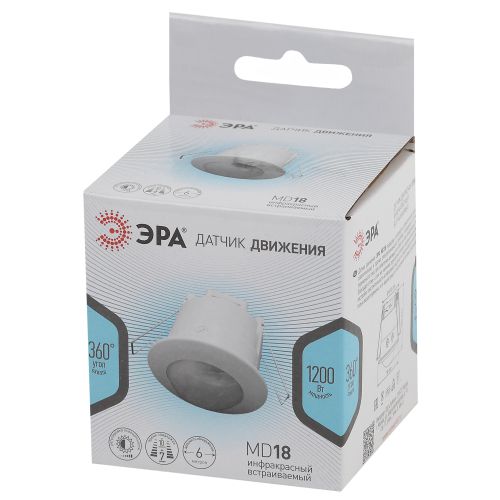 Датчик движения MD 018 бел. 1200Вт 360 гр. 6М IP20 (501050) бел. Эра Б0043795 фото 2 Датчик движения MD 018 бел. 1200Вт 360 гр. 6М IP20 (501050) бел. Эра Б0043795 фото 2