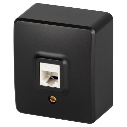 Розетка Эксперт 11-3203-05 информационная RJ45 IP20 ОУ антрацит Эра Б0062988 Розетка Эксперт 11-3203-05 информационная RJ45 IP20 ОУ антрацит Эра Б0062988
