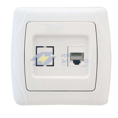 Розетка компьютерная 1-м СП Маргарита RJ45 16А IP20 бел. UNIVersal М0035 Розетка компьютерная 1-м СП Маргарита RJ45 16А IP20 бел. UNIVersal М0035
