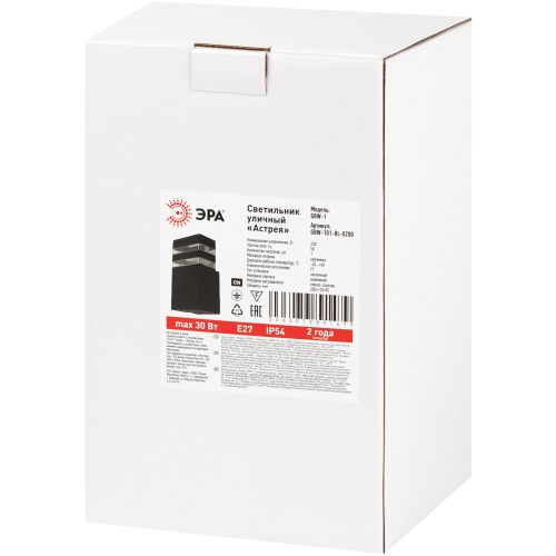 Светильник "Астрея" GBW-101-BL-0200 max 30Вт 1хE27 IP54 230В 200х110х95 уличный настен. вверх черн. Эра Б0069590 фото 3 Светильник "Астрея" GBW-101-BL-0200 max 30Вт 1хE27 IP54 230В 200х110х95 уличный настен. вверх черн. Эра Б0069590 фото 3